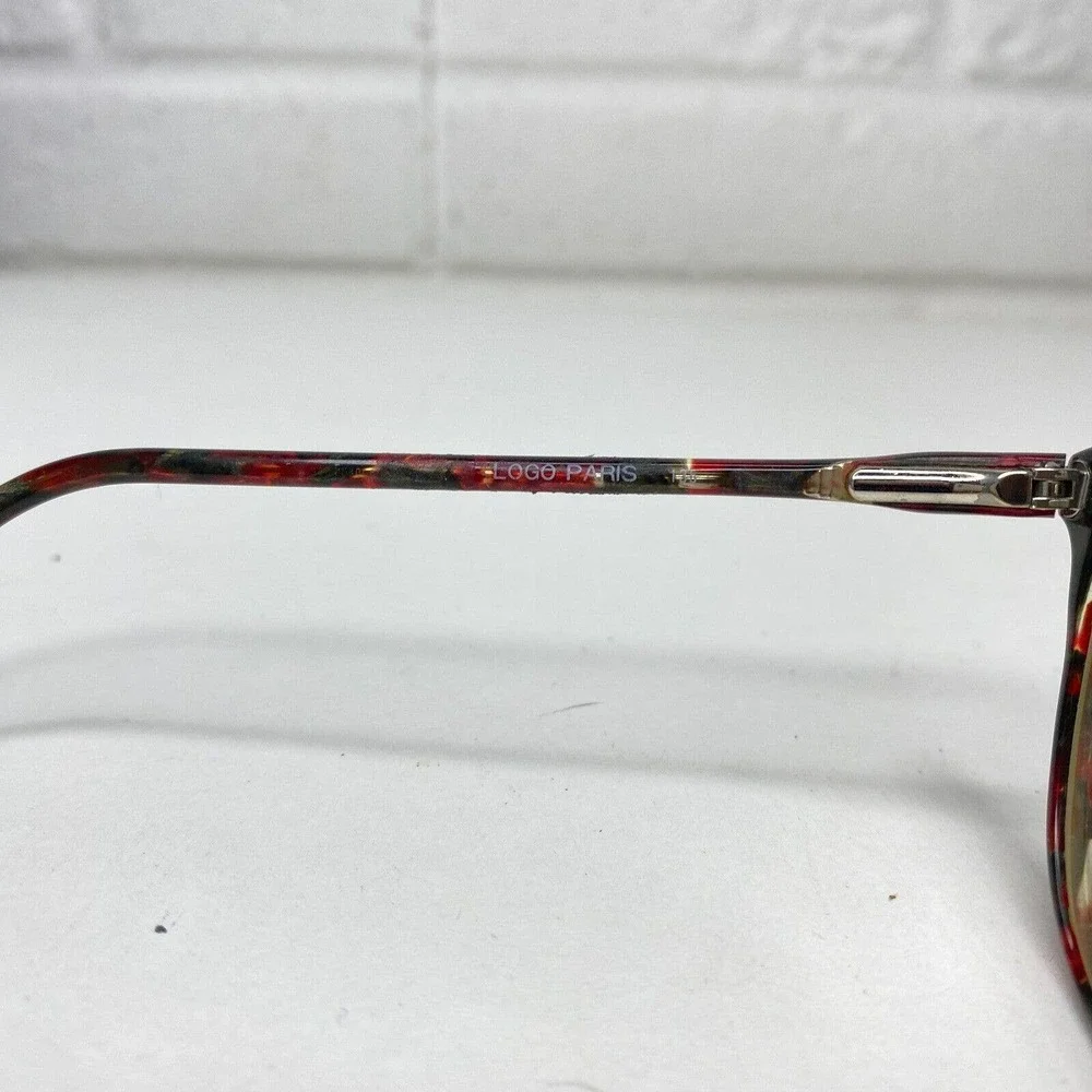 VTG Logo‎ Paris Maroon, Green & Clear Mixed Plastic Eyeglass Frames H2635